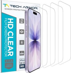 iPhone 17 6.3 Inch Screen Protector 4 Pack – HD Clear Film, Easy to Install, Pre