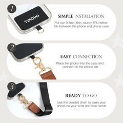 Phone Lanyard Crossbody Wrist Strap, Adjustable Anti-Theft Strap for All Cases