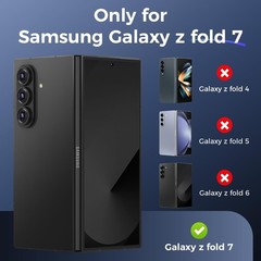 Blue Slim Hard Shockproof Case for Samsung Galaxy Z Fold 7 with Kickstand & Scre