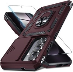 Samsung Galaxy S26 Case Built in Slide Camera Lens Cover + Screen Protector + Ki