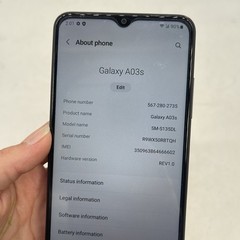 Samsung Galaxy A03s SM-S134DL 32GB Black (Straight Talk) Tested and Working