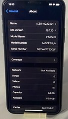 Apple iPhone X – 64GB – Black (Sprint)-*MULTIPLE REPAIRS, READ DESCRIPTION*