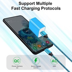 Fast Charging 25W USB Type-C Wall Charger for Samsung Galaxy S26/S25 6Ft