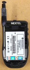Motorola i series i90c – Blue and Silver ( Nextel ) iDEN PTT Flip Phone – READ