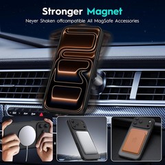 Magnetic Phone Case for iPhone 17 Pro Max, Matte Black, Full Camera Protection U