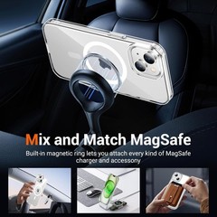 for iPhone 15, 14 & 13 Clear Case with Screen Protector, Anti-Yellowing, Shockpr