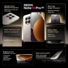 REDMI Note 15 Pro 5G Silver Ash 8GB 256GB Global Version Unlocked