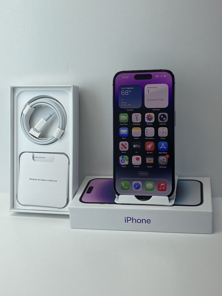 Apple iPhone 14 Pro A2650 1TB Deep Purple 98% battery health Unlocked phone