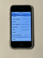 iOS 1.0 Apple iPhone 1st Generation – 4GB – Black A1203 (GSM) 2G MA501LL/A