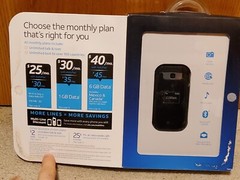 New AT&T LG B470 Prepaid Unlimited Talk and Text Flip Phone Black No Contract