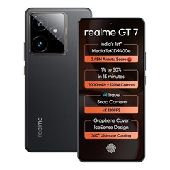 realme GT 7 Factory Unlocked-Dual SIM-Global Version-12GB RAM 256GB ROM-Black