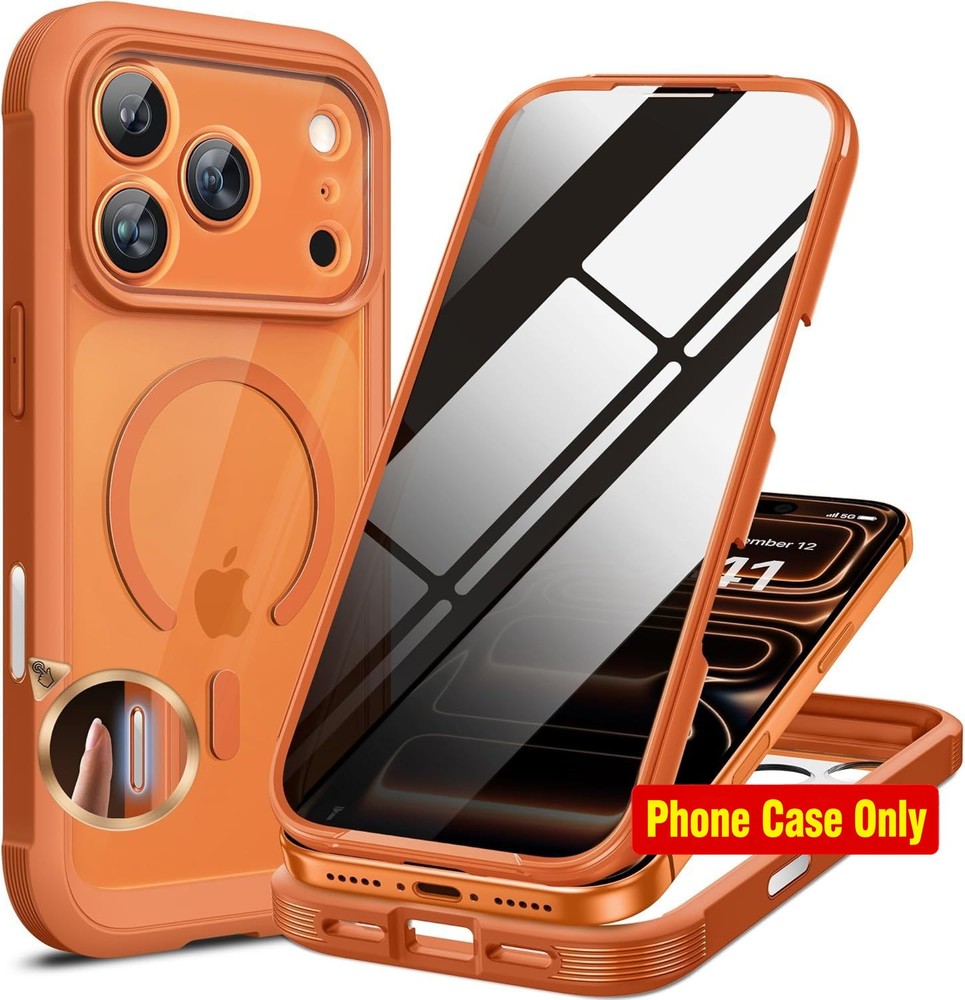 Magnetic iPhone 17 Pro Max Case with Privacy Screen Protector and Full Camera Pr