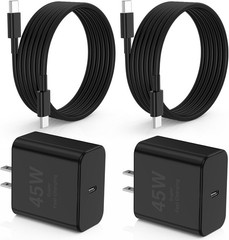 45W Type-C Super Fast Charger Block for Samsung Galaxy S25/S24 Ultra 10ft