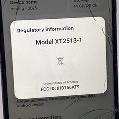 Motorola Moto G 5G 2025 XT2513-1 128GB Forest Gray Factory Unlocked Cracked READ