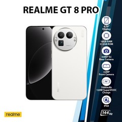 Realme GT 8 Pro 5G Android Cell Phone (16GB+512GB/WHITE/Dual SIM/Global Ver.)