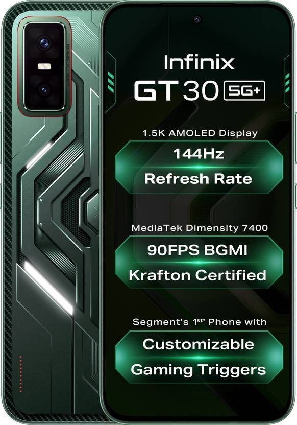 Infinix GT 30 5G+ (Green 256GB 8GB RAM) Dimensity 7400 Processor Unlocked