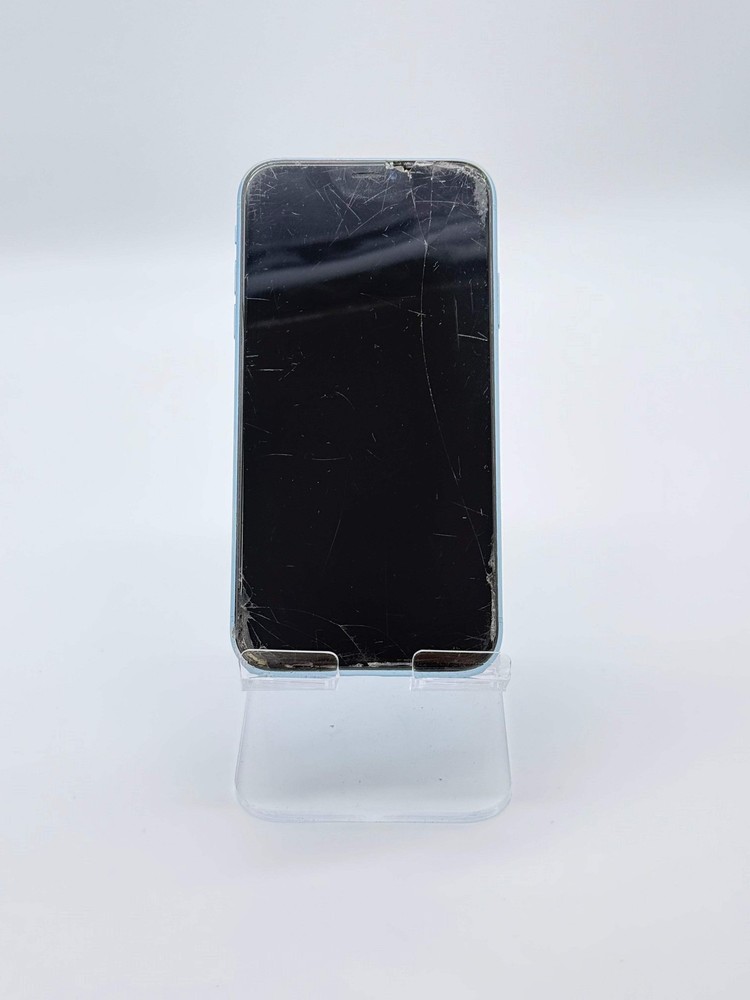 Apple iPhone XR 6.1″ A1984 64GB Blue Unlocked – No Power & Cracked