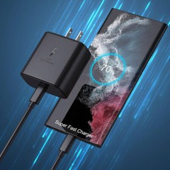 45W Super Fast Wall Charger Adapter Type USB-C Cable For Samsung Galaxy S23 S22