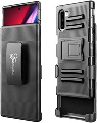 Samsung Galaxy Note 10 Shockproof,Kickstand Belt Clip Holster Cover Case (Black)