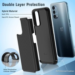 Shockproof Non Slip Case for OnePlus Nord N200 5G 6.49 Inch Heavy Duty Protectio