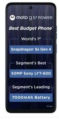 MOTOROLA g57 power 5G (Pantone Regatta, 128 GB) (8 GB RAM) 6s Gen 4 Processor