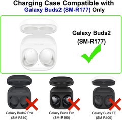 Wired Charging Case for Samsung Galaxy Buds2 (SM-R177), Replacement Charger Dock