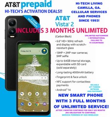 AT&T SMARTPHONE AND ▶ 3 MONTHS SERVICE ▶ UNLIMITED + INTERNATIONAL CALLING