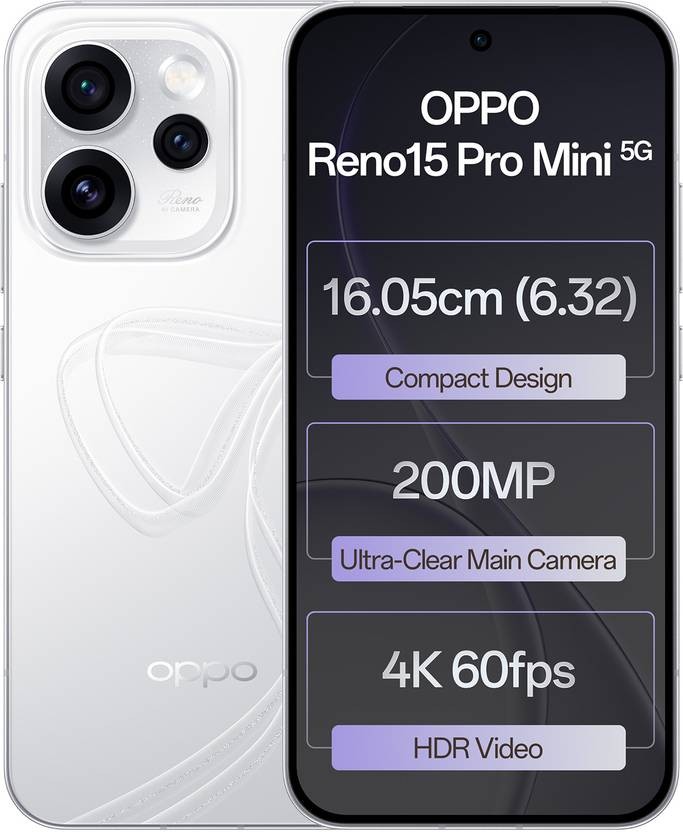 Oppo Reno15 Pro mini 5G Factory Unlocked Dual SIM 6200 mAh Battery 512GB White