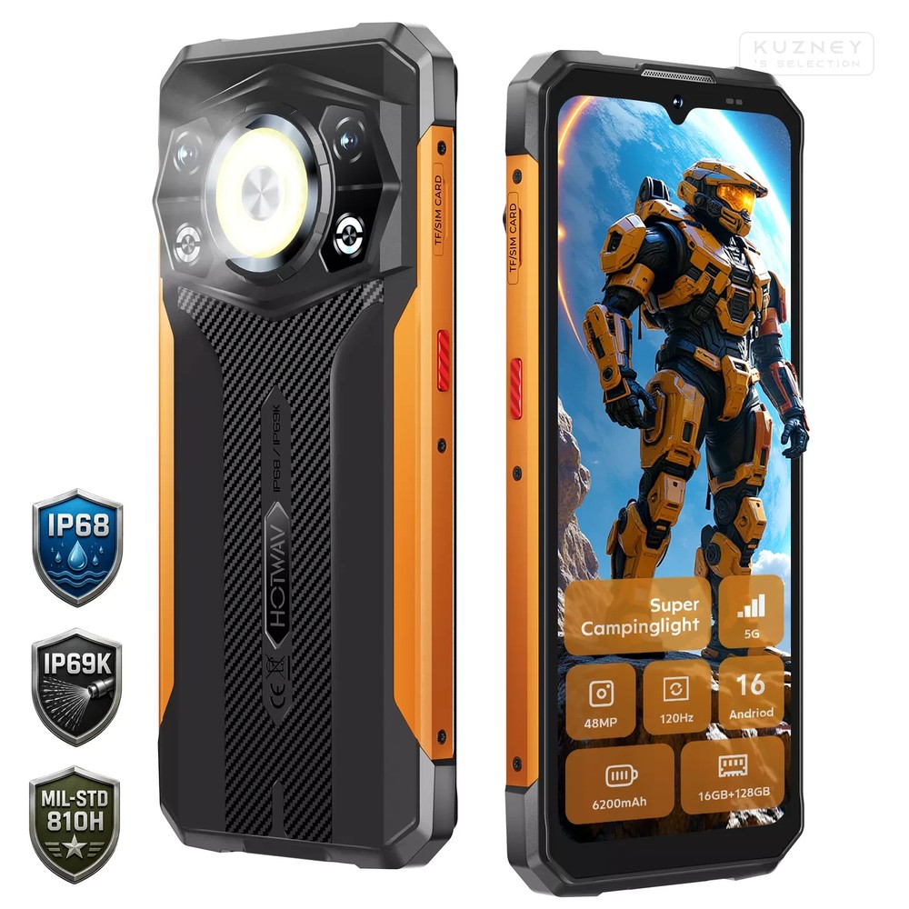 HOTWAV Cyber 17 Outdoor Smartphone Andriod 16 phone 16GB+128GB 6,75 in GPS