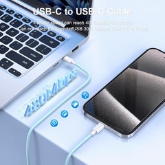 2Pack USB C to USB C Charger Cable 6FT for iPhone 15 60W Fast Charging Cord