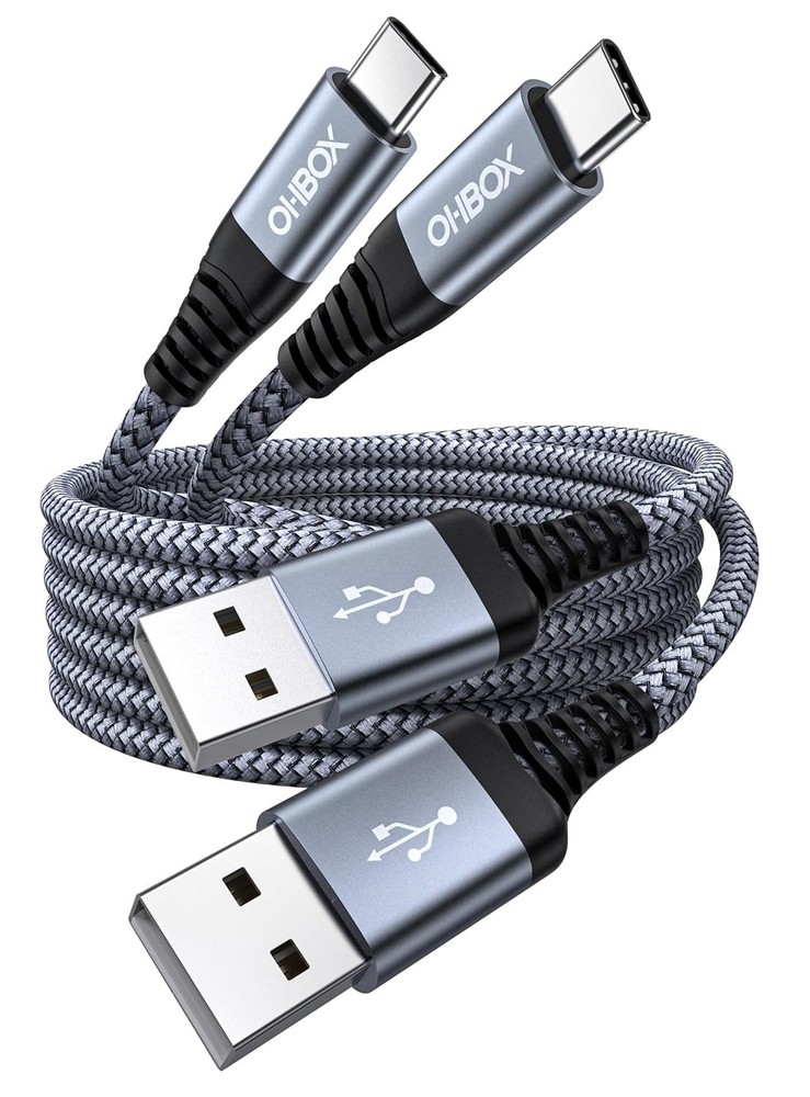6FT USB-C Cable 2 Pack, 60W Fast Charger for iPhone 15/16/17, Samsung Galaxy S23