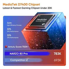 realme NARZO 80 Pro 5G 128GB Unlocked Dual SIM Android Smartphone – Racing Green