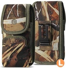 Military Grade Cell Phone Belt Holster Nylon Belt Pouch for iPhone 16, 16 Pro, 1