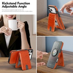 Detachable 2-in-1 iPhone 17 Pro Max Wallet Case, RFID Blocking, Orange