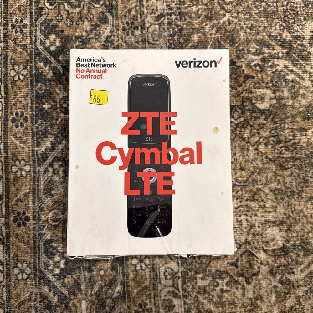 Cymbal Z233V 4G LTE Bluetooth Camera Silver Flip Phone Verizon No Contract