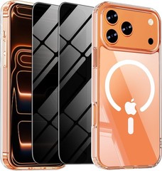 Magnetic Case for iPhone 17 Pro Max Phone Case with Privacy Screen Protector 2X