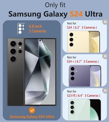 Samsung Galaxy S24-Ultra Shockproof w/ Kickstand Belt Clip Holster Cover Case