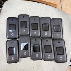 Lot Of 10 AT&T Alcatel 4052R 2.8″ 4GB Memory Smart Flip Phone – Black Power On