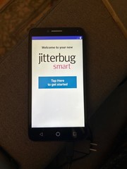 GreatCall / Lively Jitterbug Smart Android Cell Phone – Silver/Black – Wiped/Res