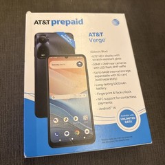 AT&T Prepaid AT&T Verge (64GB) Android 14 – Galactic Blue Color SL219A