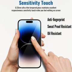 3PCS Privacy Screen Protector for iPhone 14 Pro Max 6.7 Inch Anti Spy Tempered G