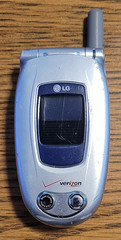 LG VX6000 – Silver and Blue ( Verizon ) Very Rare Cellular Flip Phone – READ
