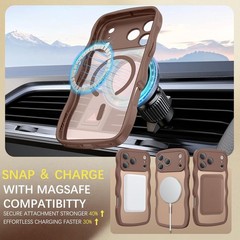 Cute Wavy Matte Anti-Slip Bumper Case for iPhone 17 Pro Max 6.9″ Protective Cove