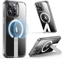 iPhone 16 Pro Max Case with Kickstand, Magnetic, Fully Adjustable Flickstand, Cl