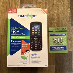 New Samsung Tracfone S150G Black SGH-S150G Wireless Phone Plus 200 Minutes
