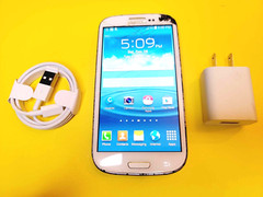 *VIEW PHOTOS* WHITE SAMSUNG GALAXY S3 SGH-I747M UNLOCKED CELL PHONE BELL ROGERS+
