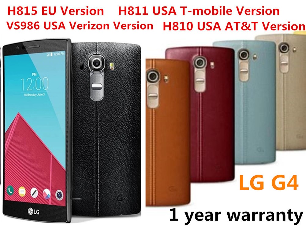 LG G4 VS986 H810 H815 32GB 16.0MP 4G LTE Unlocked Android Smartphone New Sealed