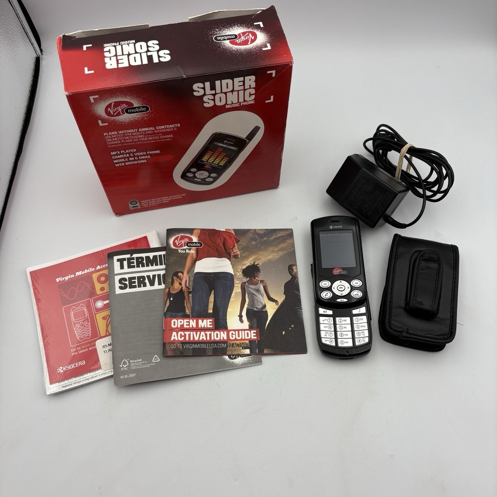 Virgin Mobile Kyocera Slider Sonic Music Phone W/Box