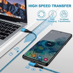 6ft USB-C Fast Charging Cable 2-Pack for Samsung Galaxy S26 Ultra, Pixel 10