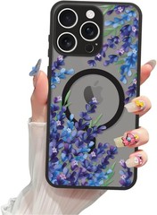 Floral Case for iPhone 15 Pro Max 6.7 Cute Flower Translucent Matte Case for Wom